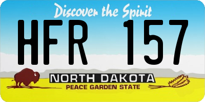 ND license plate HFR157