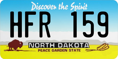 ND license plate HFR159