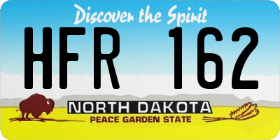 ND license plate HFR162