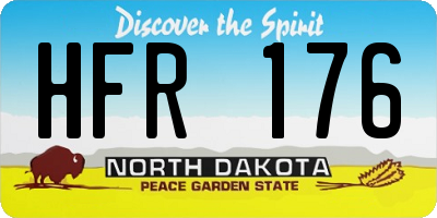 ND license plate HFR176