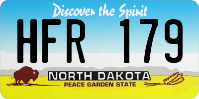 ND license plate HFR179