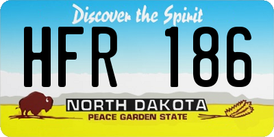 ND license plate HFR186