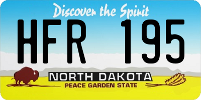 ND license plate HFR195