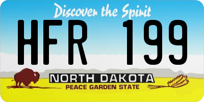 ND license plate HFR199