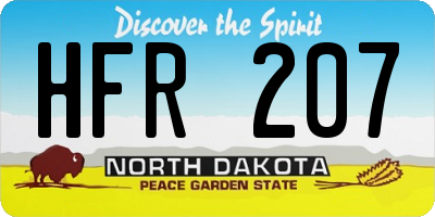 ND license plate HFR207