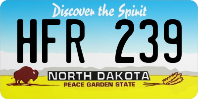 ND license plate HFR239