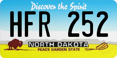 ND license plate HFR252