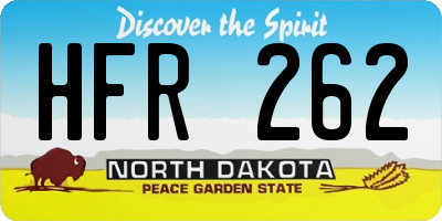ND license plate HFR262