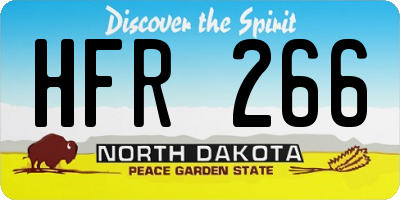 ND license plate HFR266