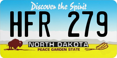 ND license plate HFR279