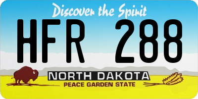 ND license plate HFR288