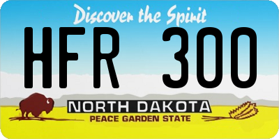 ND license plate HFR300