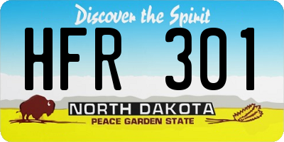 ND license plate HFR301