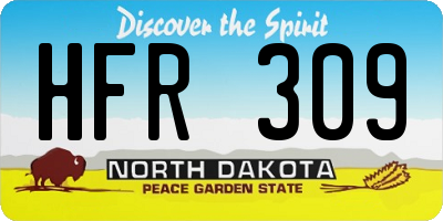 ND license plate HFR309