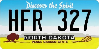 ND license plate HFR327