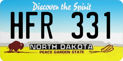 ND license plate HFR331
