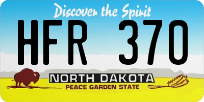 ND license plate HFR370