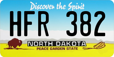 ND license plate HFR382