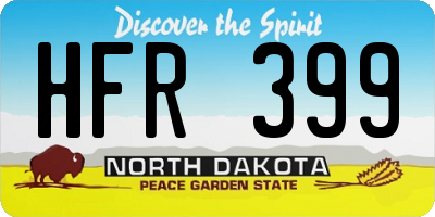ND license plate HFR399