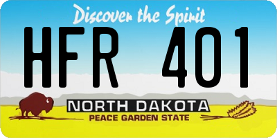 ND license plate HFR401