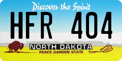 ND license plate HFR404