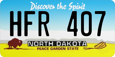 ND license plate HFR407