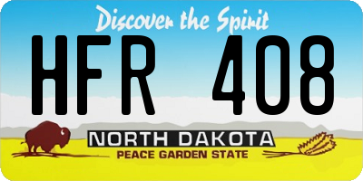 ND license plate HFR408