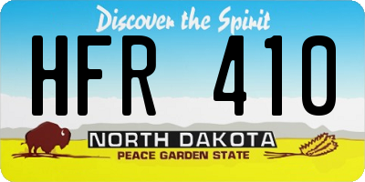 ND license plate HFR410