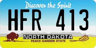 ND license plate HFR413