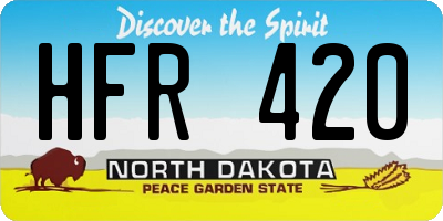 ND license plate HFR420