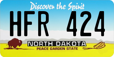 ND license plate HFR424