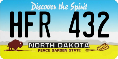 ND license plate HFR432