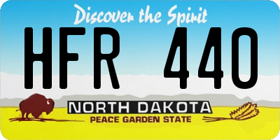 ND license plate HFR440