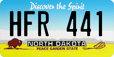 ND license plate HFR441