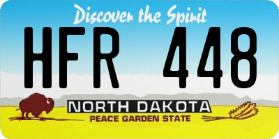 ND license plate HFR448