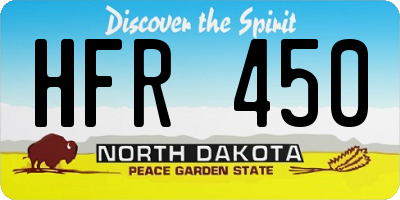 ND license plate HFR450