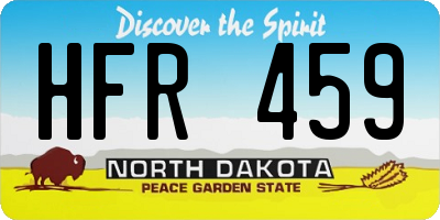 ND license plate HFR459