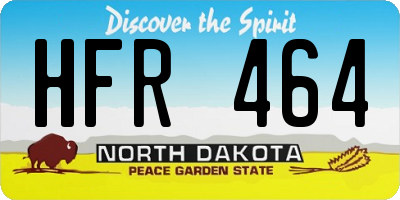 ND license plate HFR464