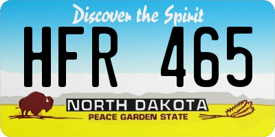 ND license plate HFR465