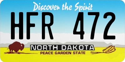 ND license plate HFR472
