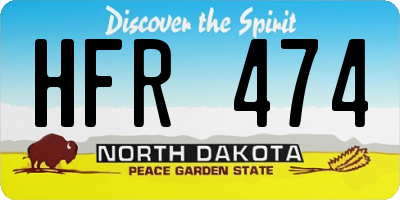 ND license plate HFR474