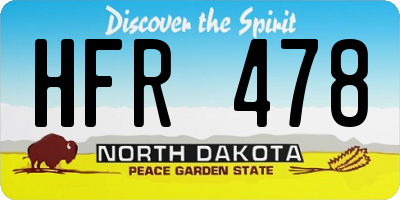 ND license plate HFR478