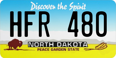 ND license plate HFR480