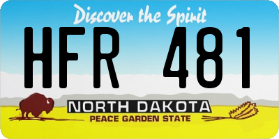 ND license plate HFR481