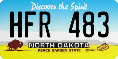 ND license plate HFR483