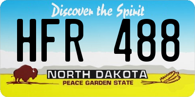 ND license plate HFR488