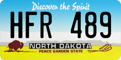 ND license plate HFR489