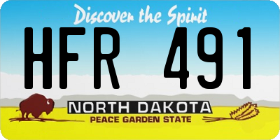 ND license plate HFR491