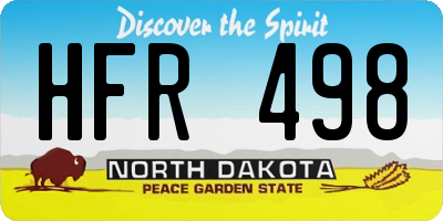 ND license plate HFR498