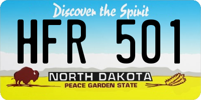 ND license plate HFR501